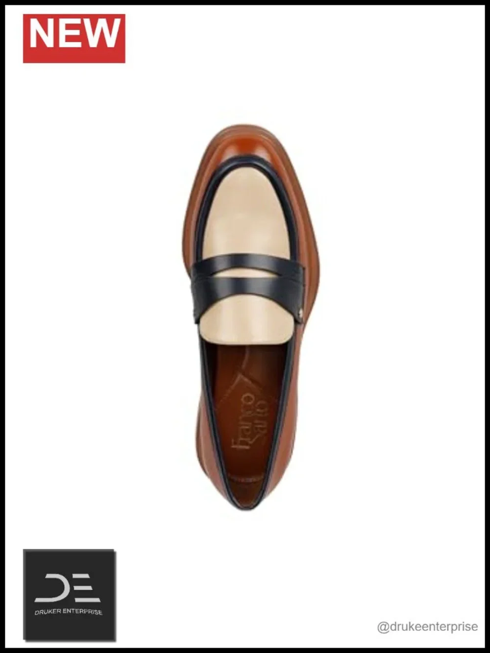 Women's Edith Slip On Loafers Faux Leather Suede Block Heel Almond Toe